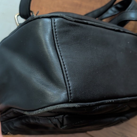 Badgley Mischka Black Quilted Backpack - Picture 8 of 16